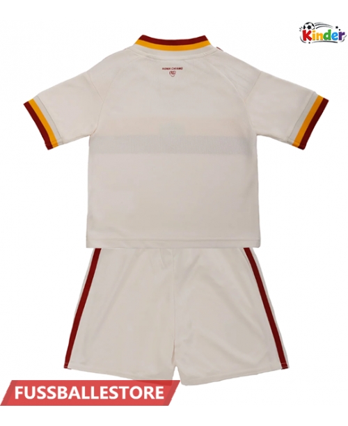 Günstige AS Roma Auswärts Trikotsatzt Kinder 2026-27 Kurzarm (+ Kurze Hosen)